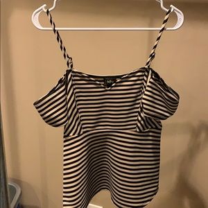 Daytrip Cold Shoulder Striped Top